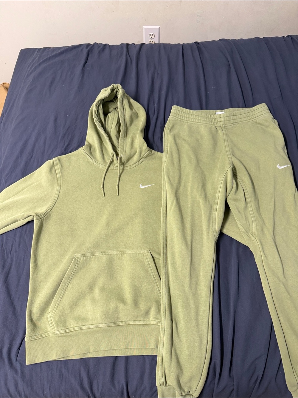 Nike Kids Olive Green Hoodie & Jogger Set
